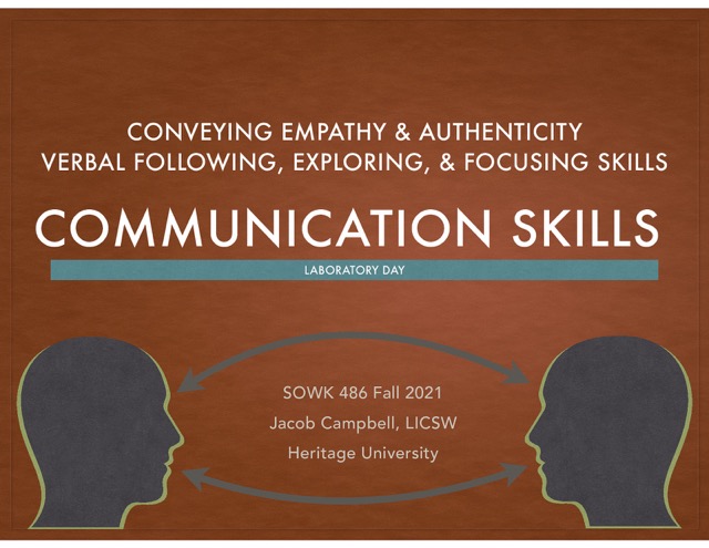 SOWK 486 - Week 06 - Communication Skills Lab Day - Jacob R. Campbell,
