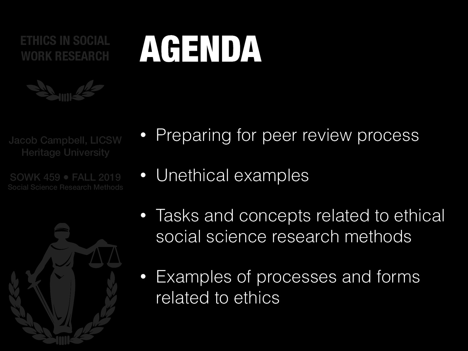  Preparing for peer review process Unethical examples Tasks and concepts related to ethical social science research methods Examples of processes and forms related to ethics 
