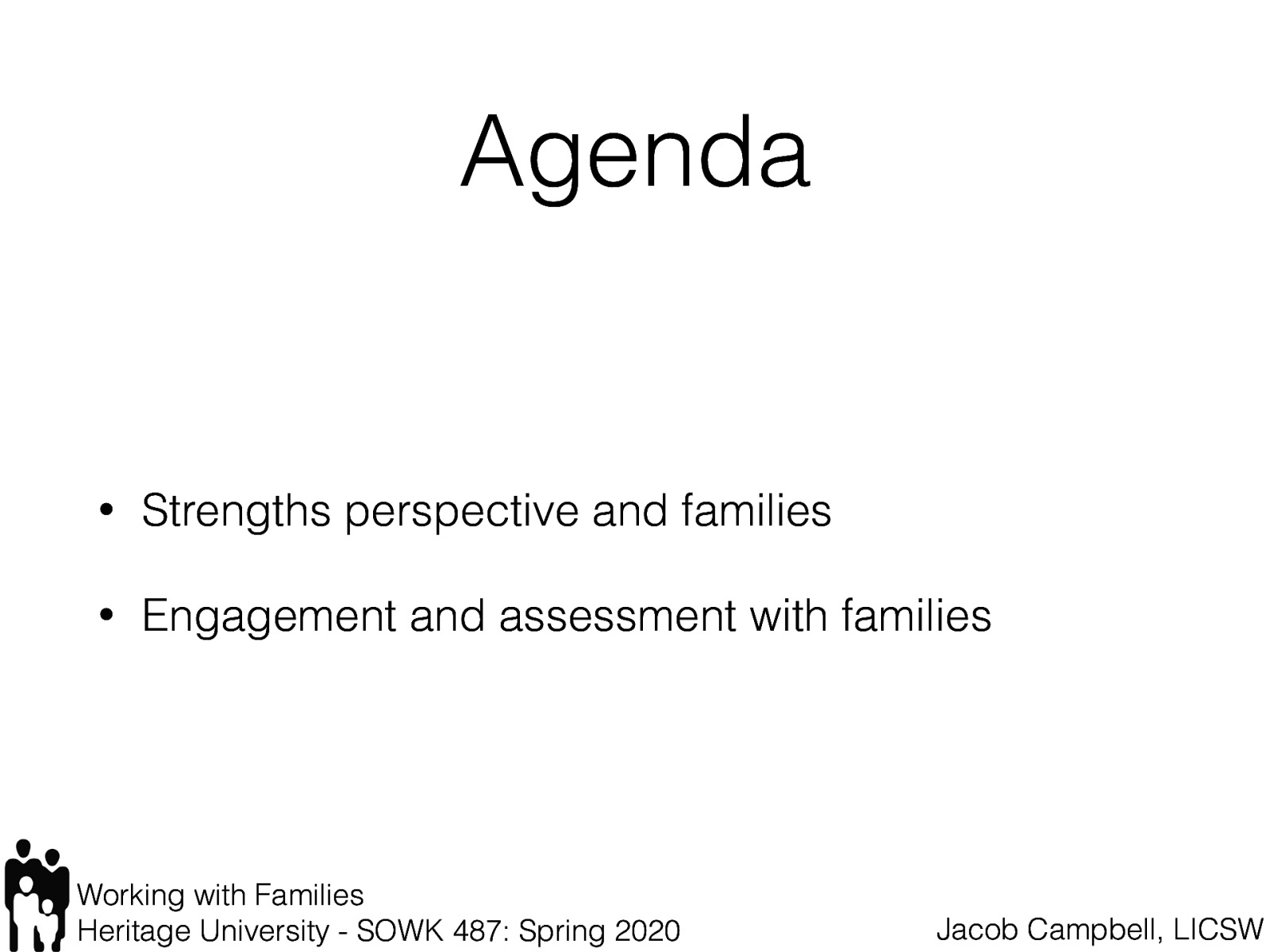  Strengths perspective and families Engagement and assessment with families 
