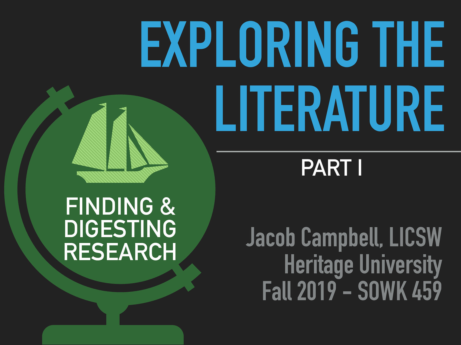 Location: CBC Campus - Tuesday T-336 & SWL-220 Time: Tuesdays and Thursdays from 5:30-8:15 Week 06: 09/23/19 — 09/29/19 Reading Assignment: DeCarlo (2018) chapter three Topic and Content Area: Exploring the Literature Part I Assignments Due: Assignment 02: reading quiz for chapter three is due at 5:30 PM prior to class via My Heritage Other Important Information: N/A