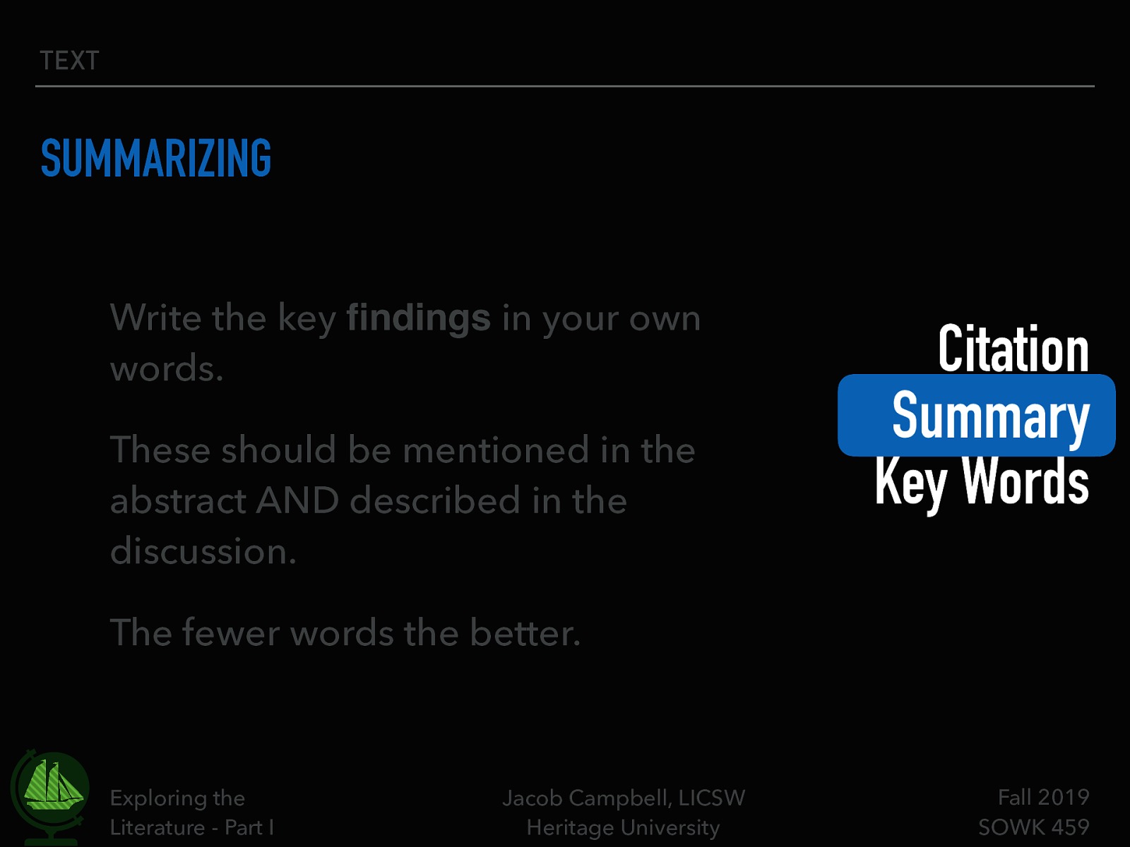  You should take notes. One useful way of doing this is to keep note cards so that you can refer back to them.  Write the key findings in your own words. These should be mentioned in the abstract AND described in the discussion. The fewer words the better.
