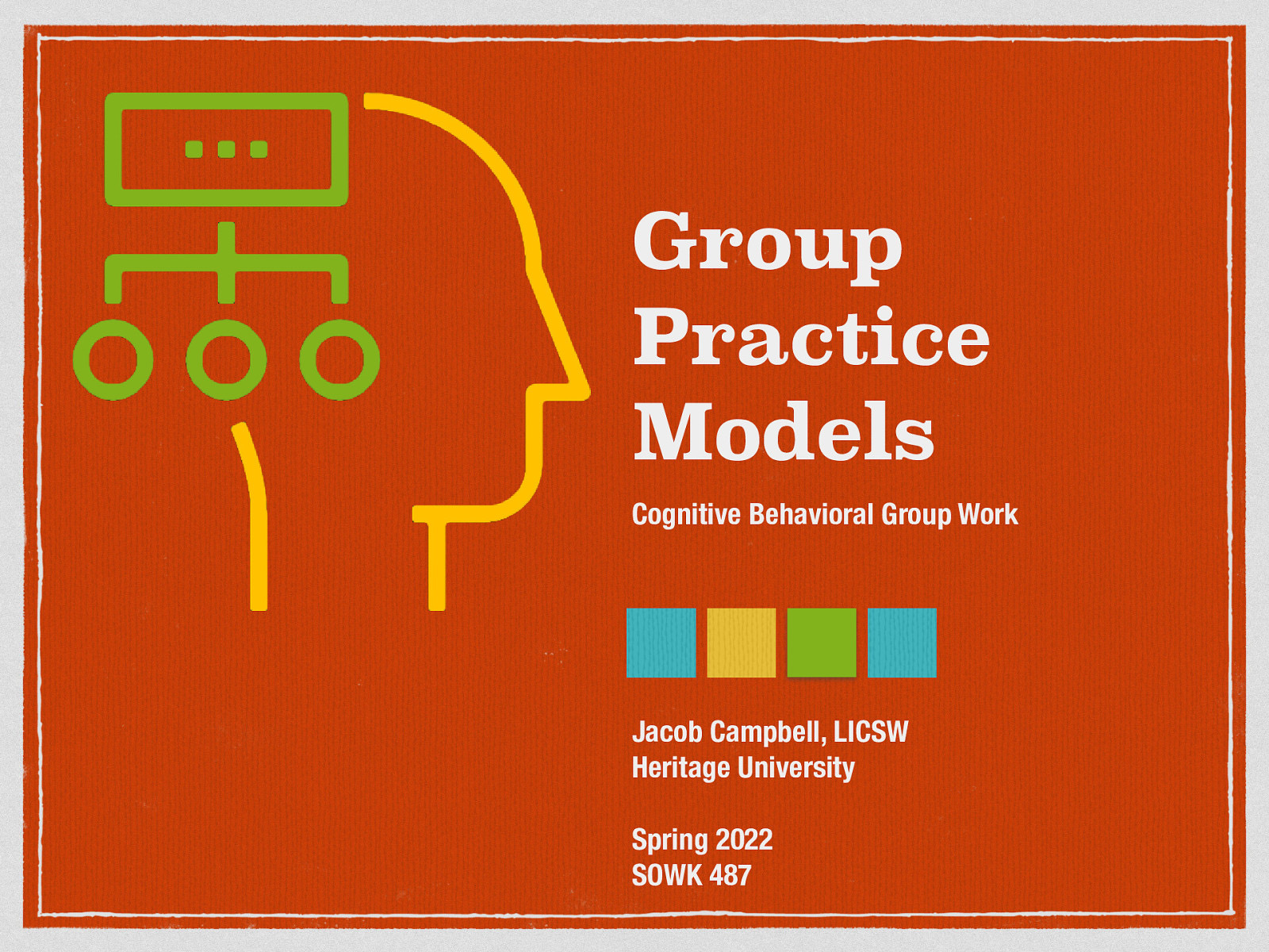 Group Practice Models Cognitive Behavioral Group Work Jacob Campbell, LICSW Heritage University Spring 2022 SOWK 487