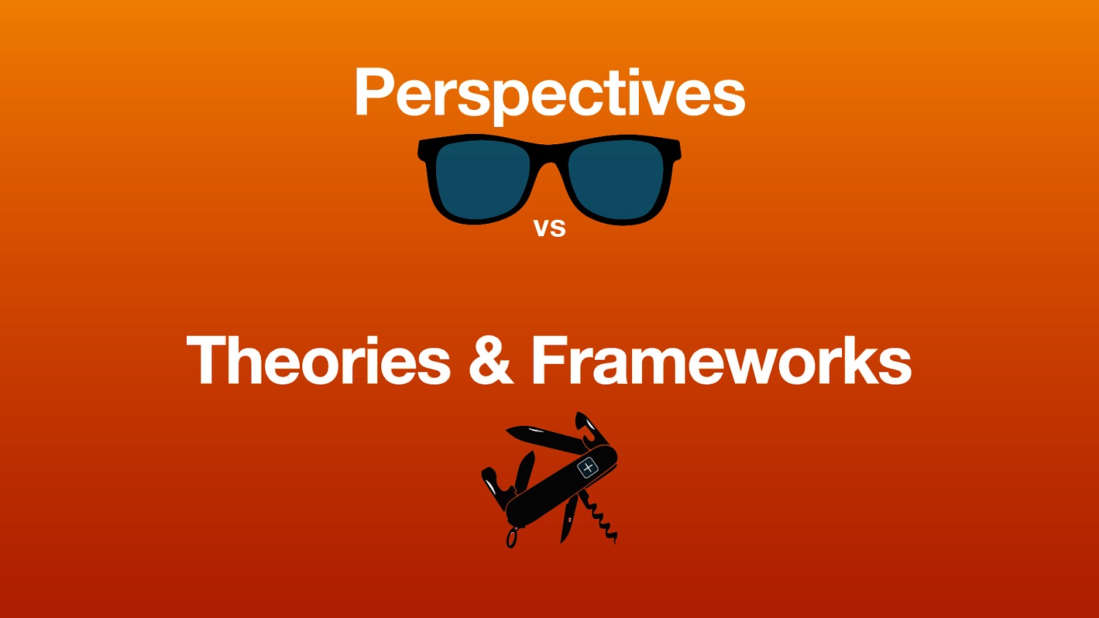 Perspectives vs Theories & Frameworks +
