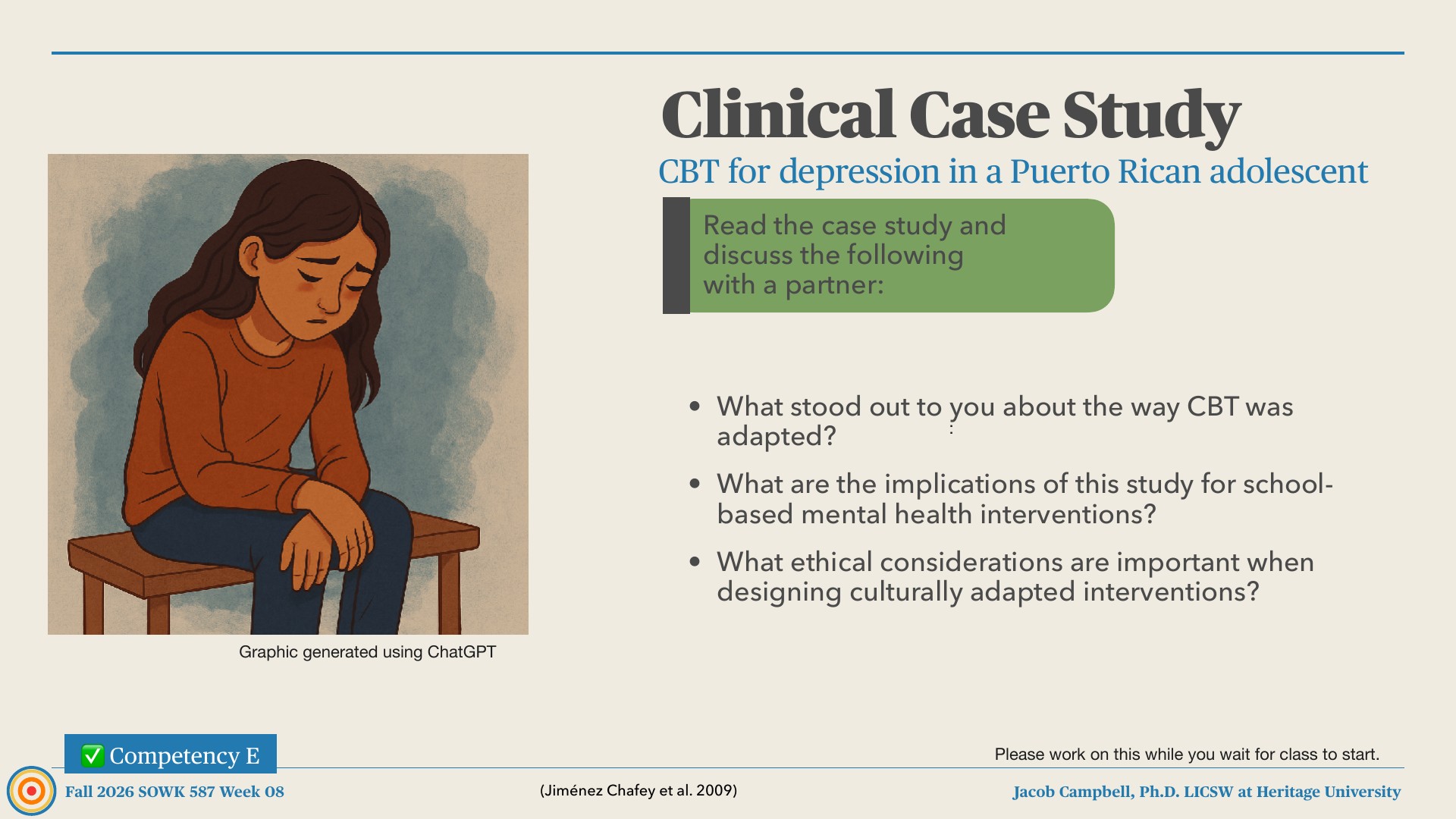Clinical Case Study: CBT for depression in a Puerto Rican adolescent