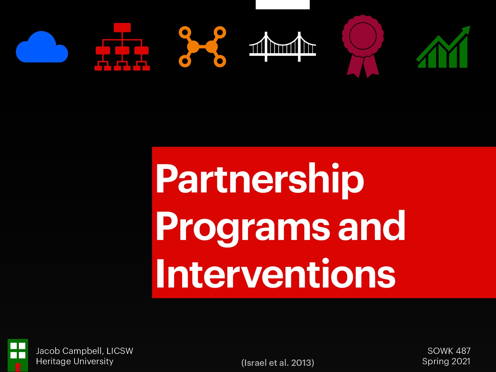  The actual work of the group includes both partnership programs and interventions that can be separately evaluated. 
