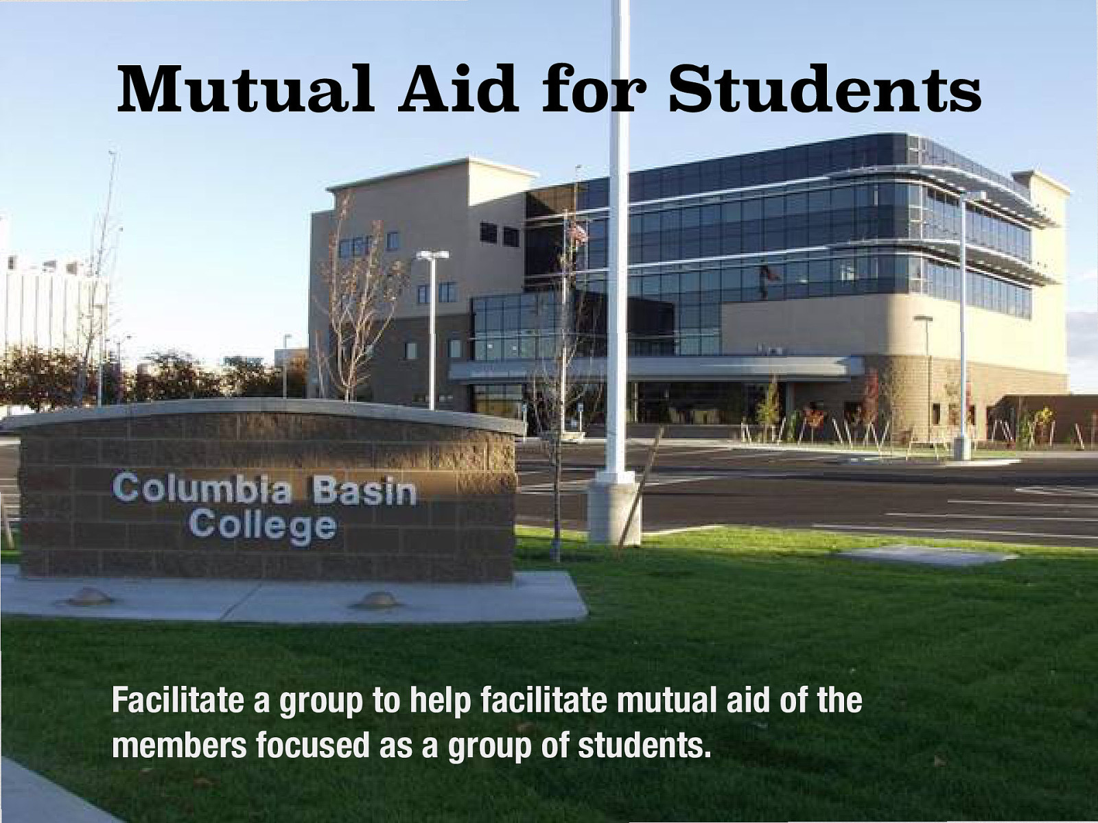  We are going to do an activity, and have all of you have the opportunity to facilitate a mutual aid for students group.   Facilitate a group to help facilitate mutual aid of the members focused as a group of students.   Three different support groups First person to facilitate to work in the contracting phase Other members will facilitate the working phase. 10 Minutes each facilitator 
