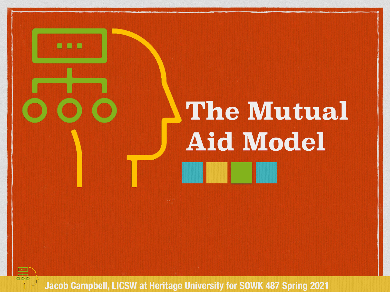  The mutual aid model is a model of running groups where members help each other (such as a support group). There are two areas of concerns that a facilitator must address 
