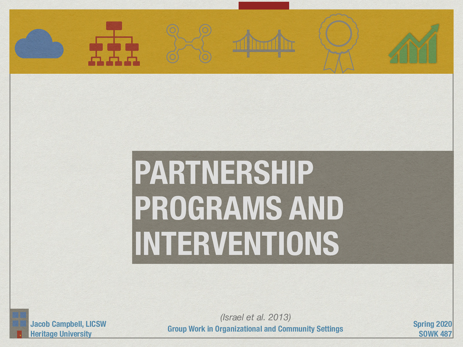  The actual work of the group includes both partnership programs and interventions that can be separately evaluated. 
