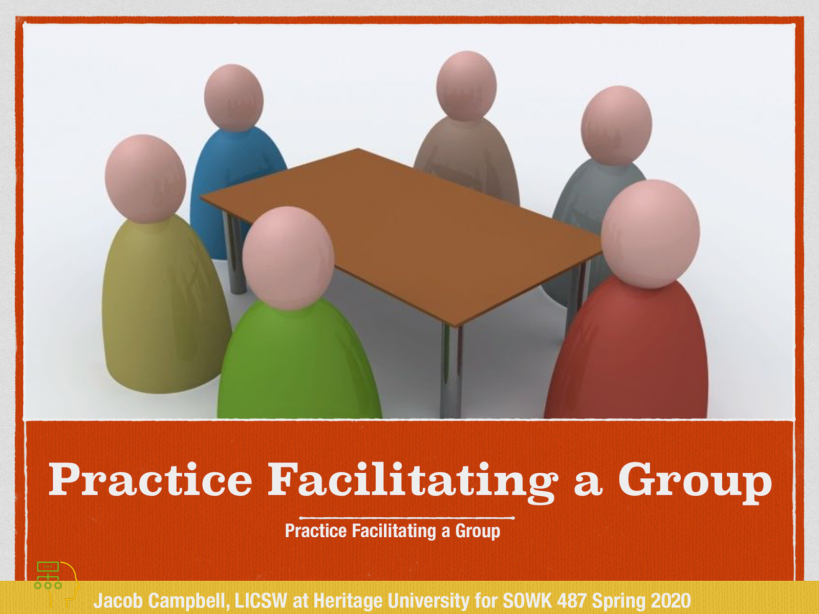  [Activity] Divide up into four groups. Pick one of the group sessions that you previously designed. In shifts of 15 minutes each, rotate through each getting an opportunity to facilitate from where the previous group leader left off. 
